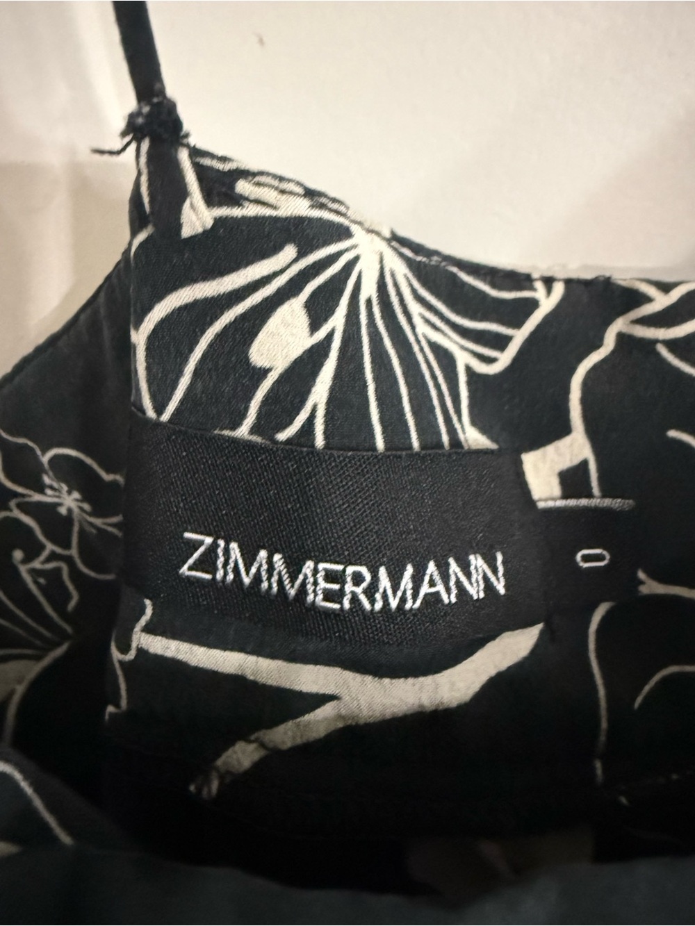 Zimmermann Black and White Floral Mini Dress - Picture 2 of 3